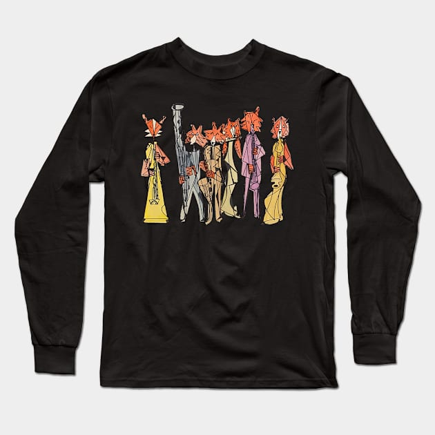 Vulpine Orchestra by Pollux Long Sleeve T-Shirt by WorldofPollux